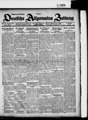 Deutsche allgemeine Zeitung vom 25.12.1925