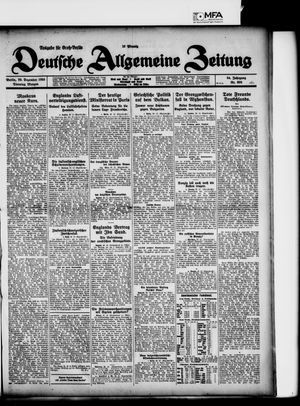Deutsche allgemeine Zeitung vom 29.12.1925
