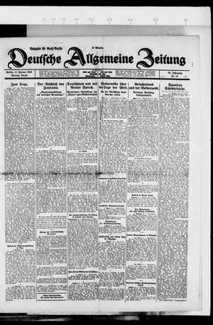 Deutsche allgemeine Zeitung on Jan 11, 1926