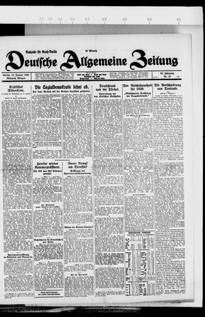 Deutsche allgemeine Zeitung on Jan 13, 1926