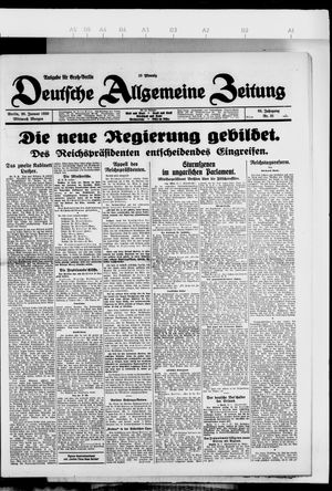 Deutsche allgemeine Zeitung on Jan 20, 1926