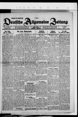 Deutsche allgemeine Zeitung vom 30.01.1926