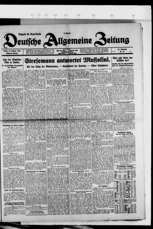 Deutsche allgemeine Zeitung vom 10.02.1926
