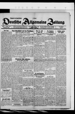 Deutsche allgemeine Zeitung vom 11.02.1926