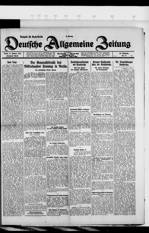 Deutsche allgemeine Zeitung vom 13.02.1926