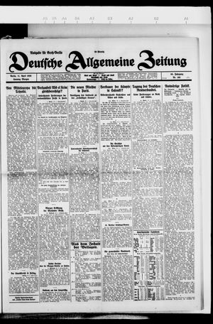 Deutsche allgemeine Zeitung vom 11.04.1926