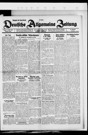Deutsche allgemeine Zeitung on Apr 14, 1926