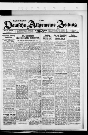 Deutsche allgemeine Zeitung on Apr 19, 1926