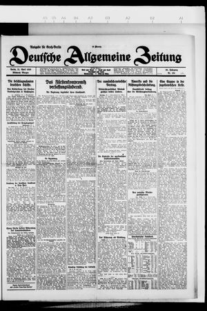 Deutsche allgemeine Zeitung vom 21.04.1926
