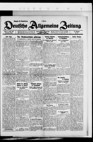 Deutsche allgemeine Zeitung vom 22.04.1926