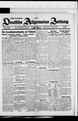 Deutsche allgemeine Zeitung on Apr 27, 1926