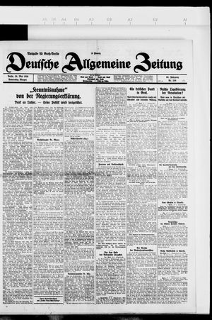 Deutsche allgemeine Zeitung vom 20.05.1926