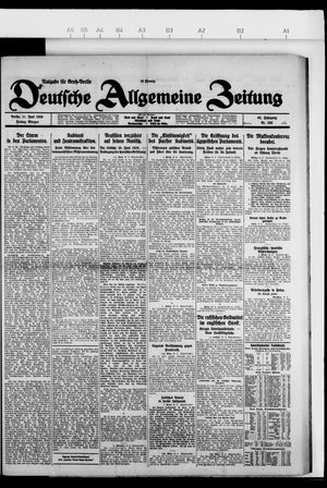 Deutsche allgemeine Zeitung vom 11.06.1926