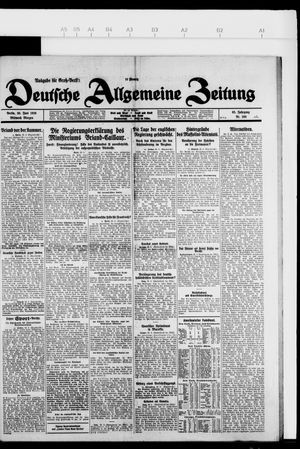 Deutsche allgemeine Zeitung vom 30.06.1926