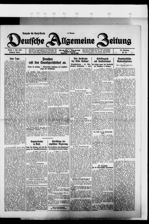 Deutsche allgemeine Zeitung on Jul 7, 1926