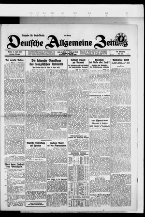 Deutsche allgemeine Zeitung vom 11.07.1926