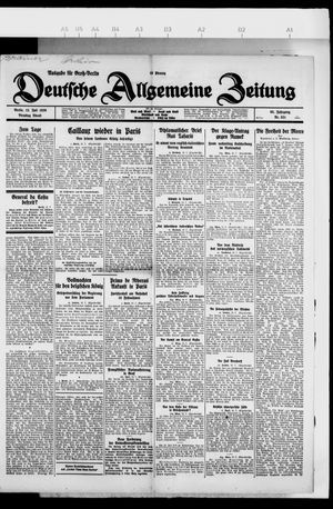 Deutsche allgemeine Zeitung vom 13.07.1926