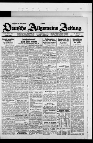 Deutsche allgemeine Zeitung vom 20.07.1926