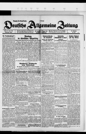 Deutsche allgemeine Zeitung vom 29.07.1926