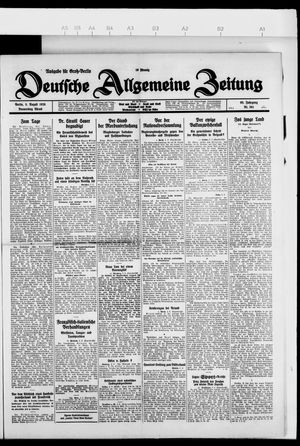 Deutsche allgemeine Zeitung on Aug 5, 1926