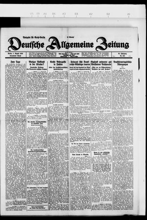 Deutsche allgemeine Zeitung on Aug 7, 1926