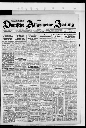 Deutsche allgemeine Zeitung on Aug 12, 1926