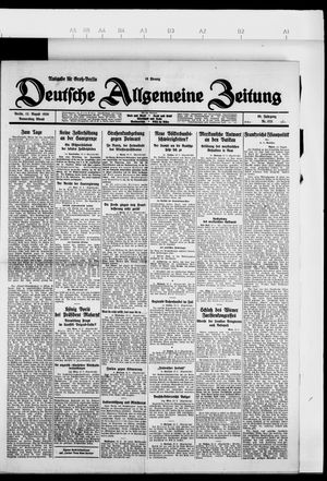 Deutsche allgemeine Zeitung vom 12.08.1926
