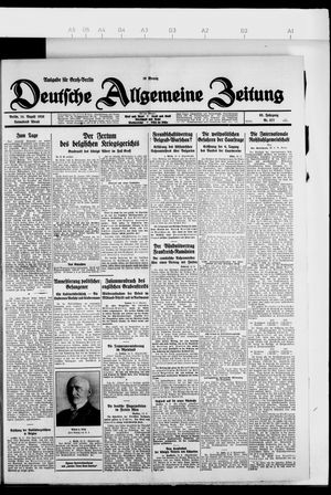 Deutsche allgemeine Zeitung vom 14.08.1926