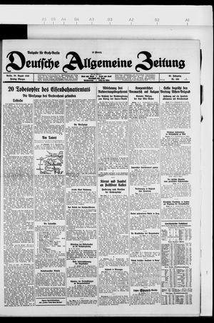 Deutsche allgemeine Zeitung vom 20.08.1926