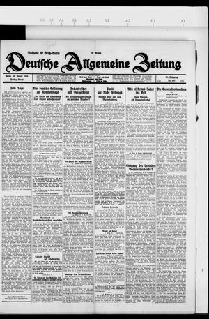 Deutsche allgemeine Zeitung vom 20.08.1926
