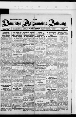 Deutsche allgemeine Zeitung vom 21.08.1926