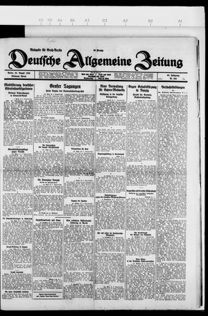 Deutsche allgemeine Zeitung on Aug 25, 1926