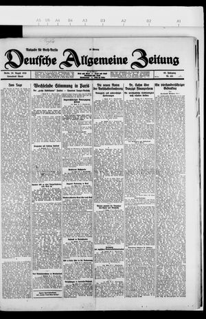 Deutsche allgemeine Zeitung on Aug 28, 1926