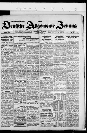 Deutsche allgemeine Zeitung on Aug 31, 1926