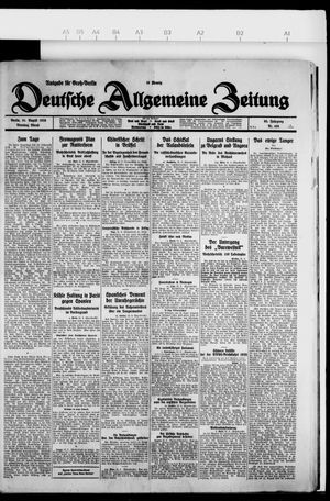 Deutsche allgemeine Zeitung vom 31.08.1926