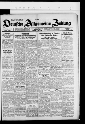 Deutsche allgemeine Zeitung vom 07.09.1926