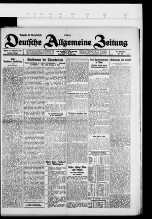 Deutsche allgemeine Zeitung vom 12.09.1926