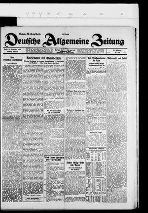 Deutsche allgemeine Zeitung on Sep 12, 1926