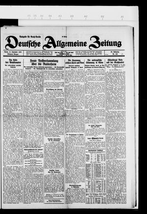 Deutsche allgemeine Zeitung vom 15.09.1926