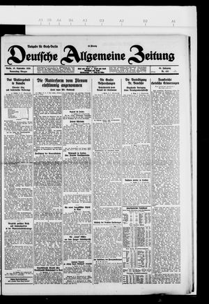 Deutsche allgemeine Zeitung vom 16.09.1926