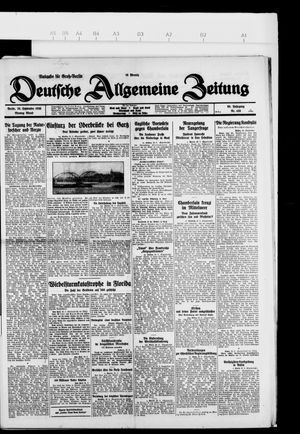 Deutsche allgemeine Zeitung vom 20.09.1926