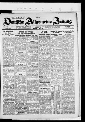 Deutsche allgemeine Zeitung vom 21.09.1926