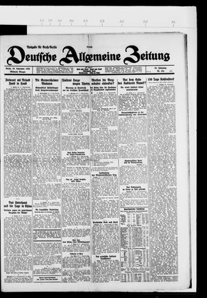 Deutsche allgemeine Zeitung vom 29.09.1926