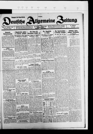 Deutsche allgemeine Zeitung vom 30.09.1926