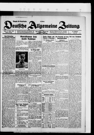 Deutsche allgemeine Zeitung vom 10.10.1926