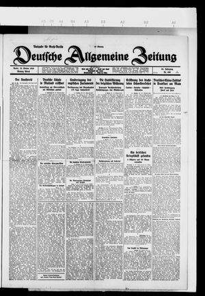 Deutsche allgemeine Zeitung vom 25.10.1926