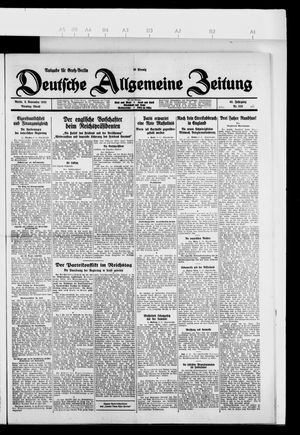 Deutsche allgemeine Zeitung vom 09.11.1926