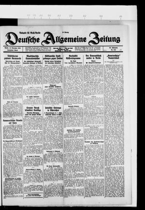 Deutsche allgemeine Zeitung vom 13.11.1926