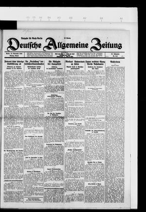 Deutsche allgemeine Zeitung vom 22.11.1926