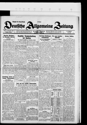 Deutsche allgemeine Zeitung vom 30.11.1926